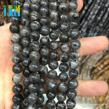AAA Quality Gemstone Beads Black Labradorite Natural Semi Precious Gemstone Beads - 15" Strand